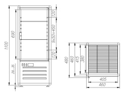 Шкаф кондитерский Carboma D4 VM 120-2 (R120Свр) (1015-0102 (бежево-коричневый)) стандартные цвета))