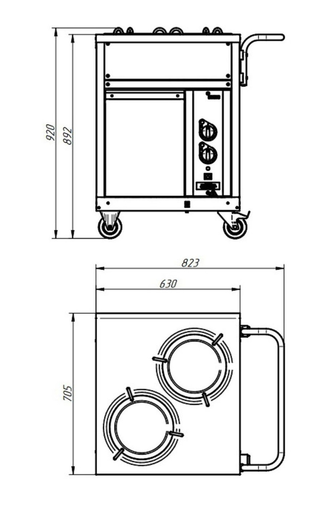 Прилавок Abat ПТЭ-70КМ(П)-80 для подогрева тарелок кашир. – фото 3 в каталоге Краснодара