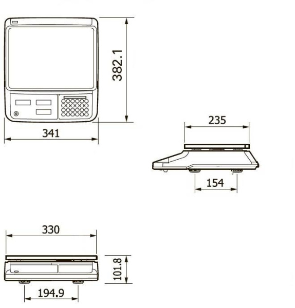 Весы торговые CAS PR-6B (LCD, II)
