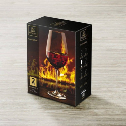 Бокал для вина Wilmax Stella 700 мл, D 205 мм, H 105 мм (2 шт, фирменная упаковка)