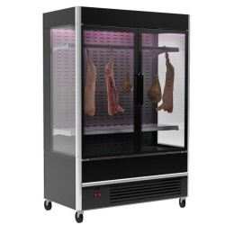 Холодильная горка мясная Carboma FC20-07 VV 1,3-3 X7 (распашные двери структурный стеклопакет) (цвет по схеме стандарт)