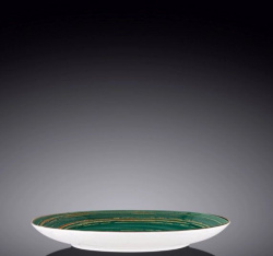 Тарелка Wilmax Spiral темно-зеленая D 180 мм