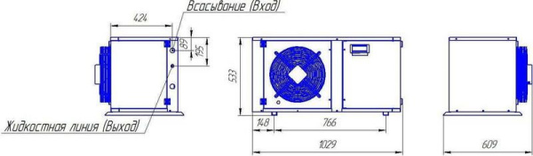 Блок компрессорно-конденсаторный Intercold ККБМ-TFH2480