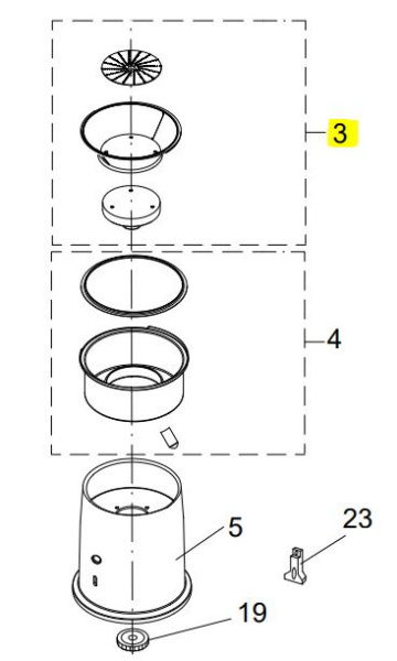Сетка-центрифуга FIMAR (EASYLINE) CO6437 в сборе